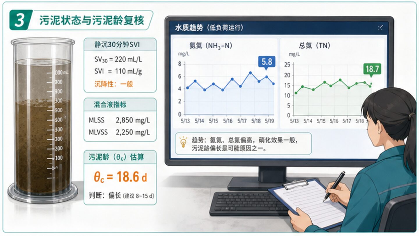 低负荷污泥龄数据复核