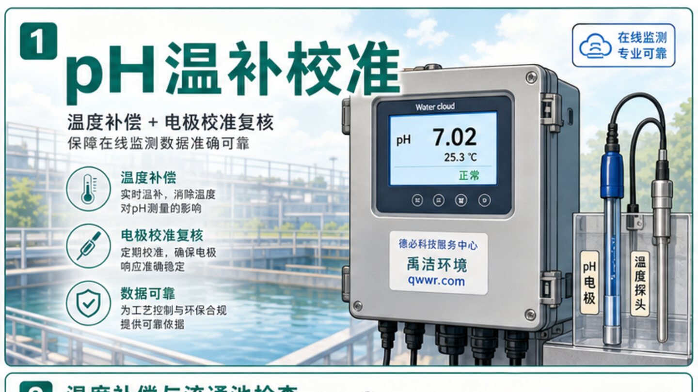 pH 在线值偏差，不能只换电极，温度补偿也要复核