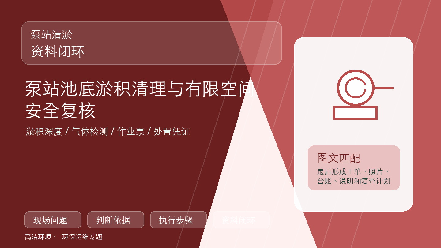 泵站清淤资料闭环