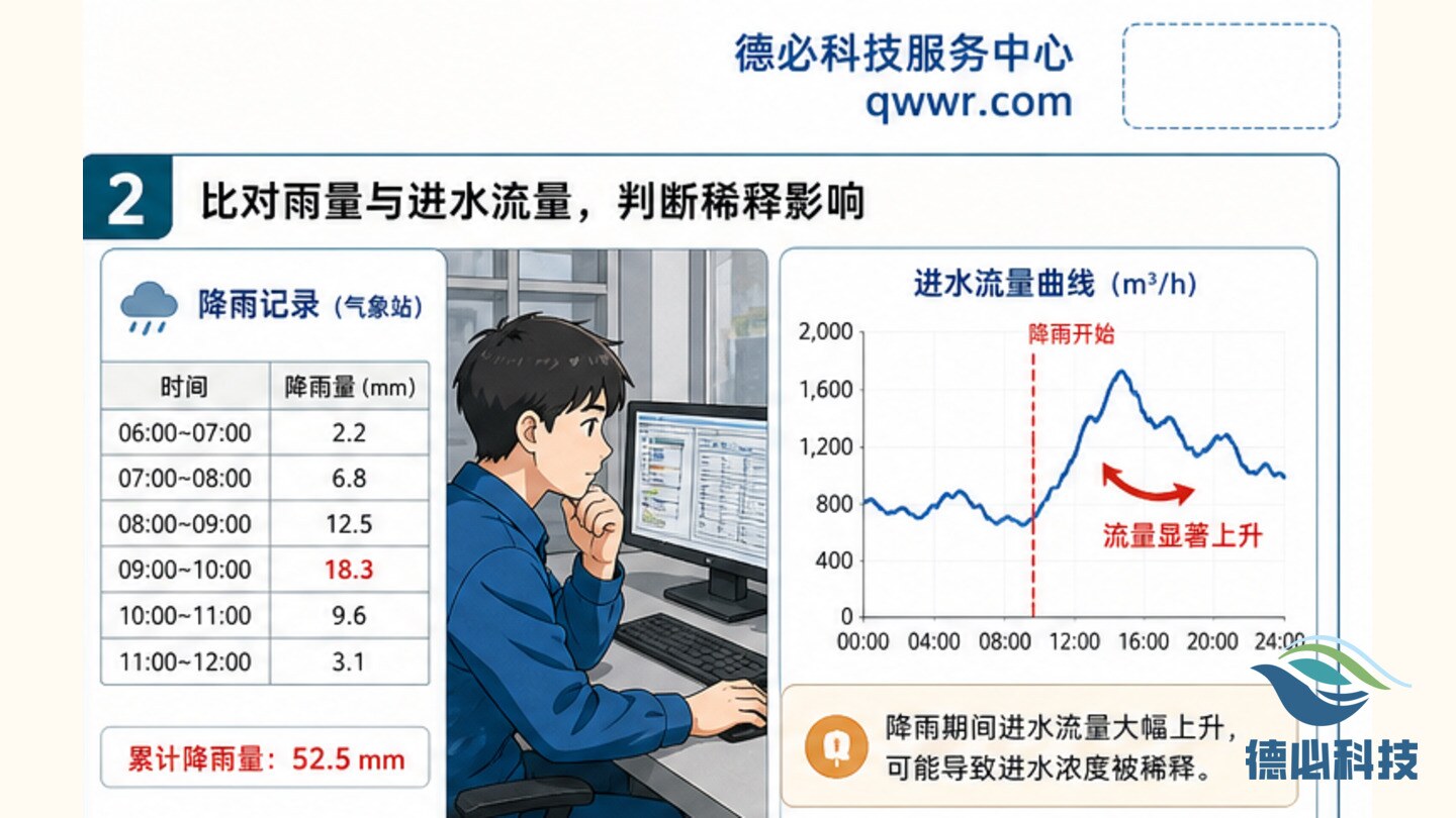 雨后进水水质趋势复核