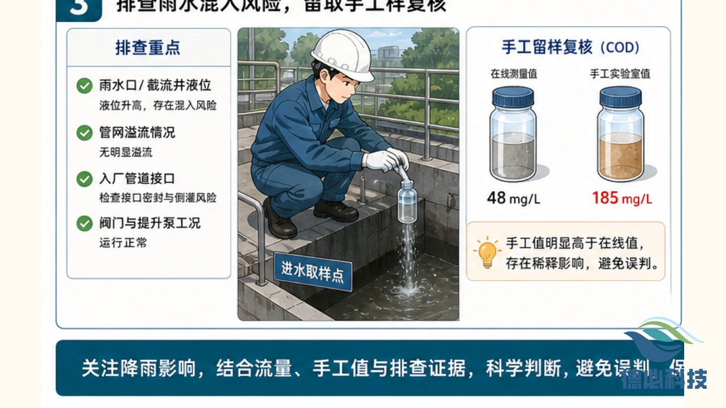 泵站高液位与格栅检查
