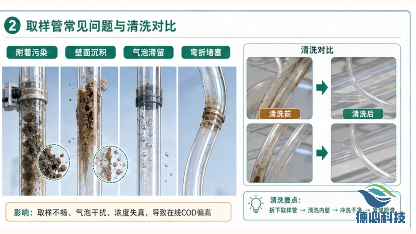 在线COD偏高，先查取样管