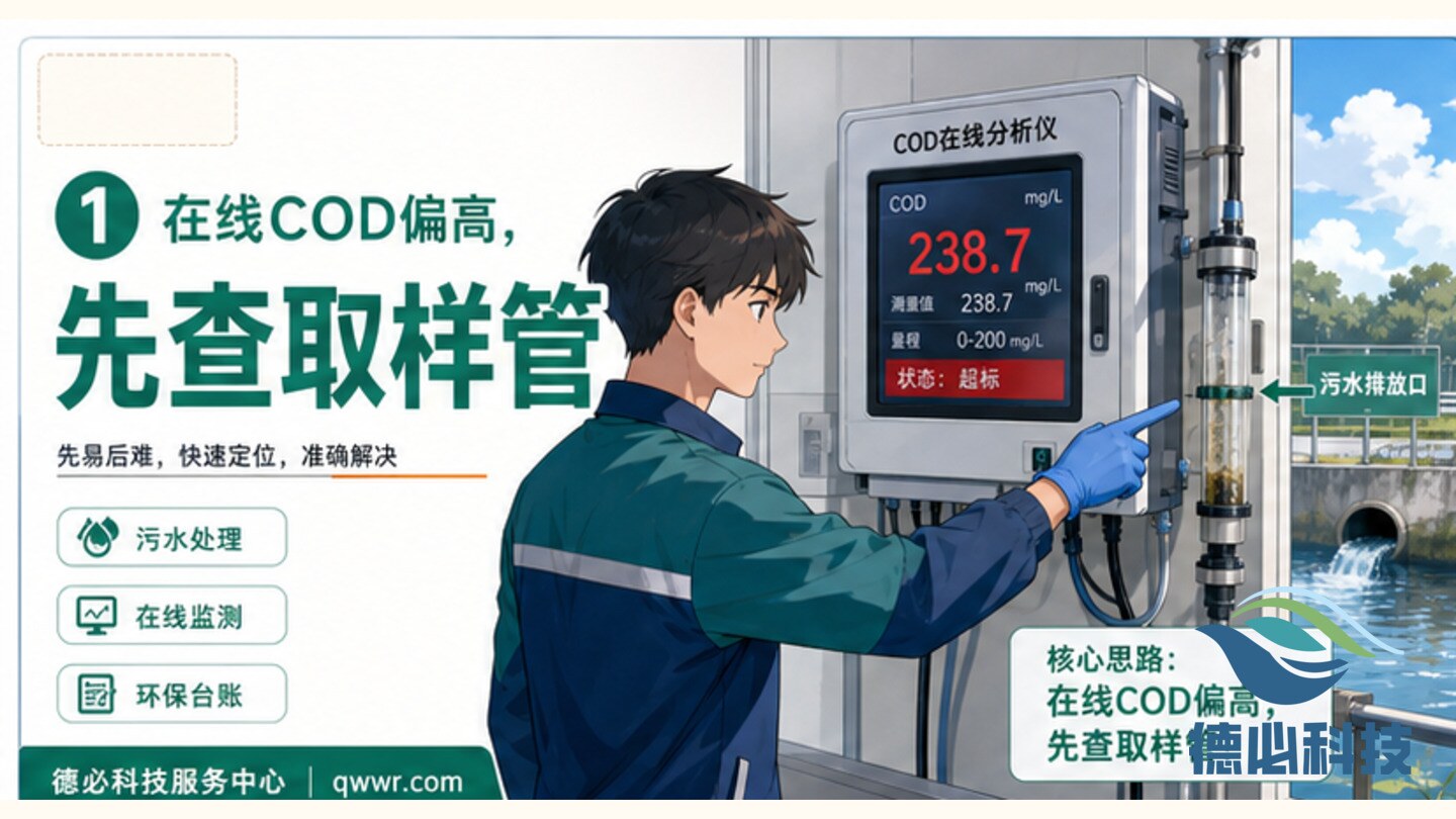 在线COD偏高，先查取样管