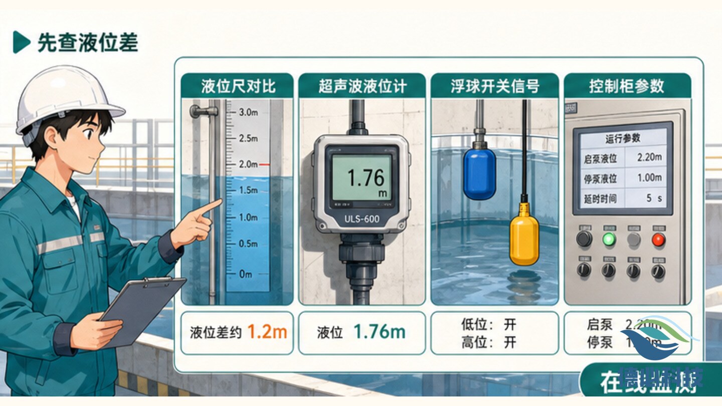 提升泵启停频繁，先查液位差