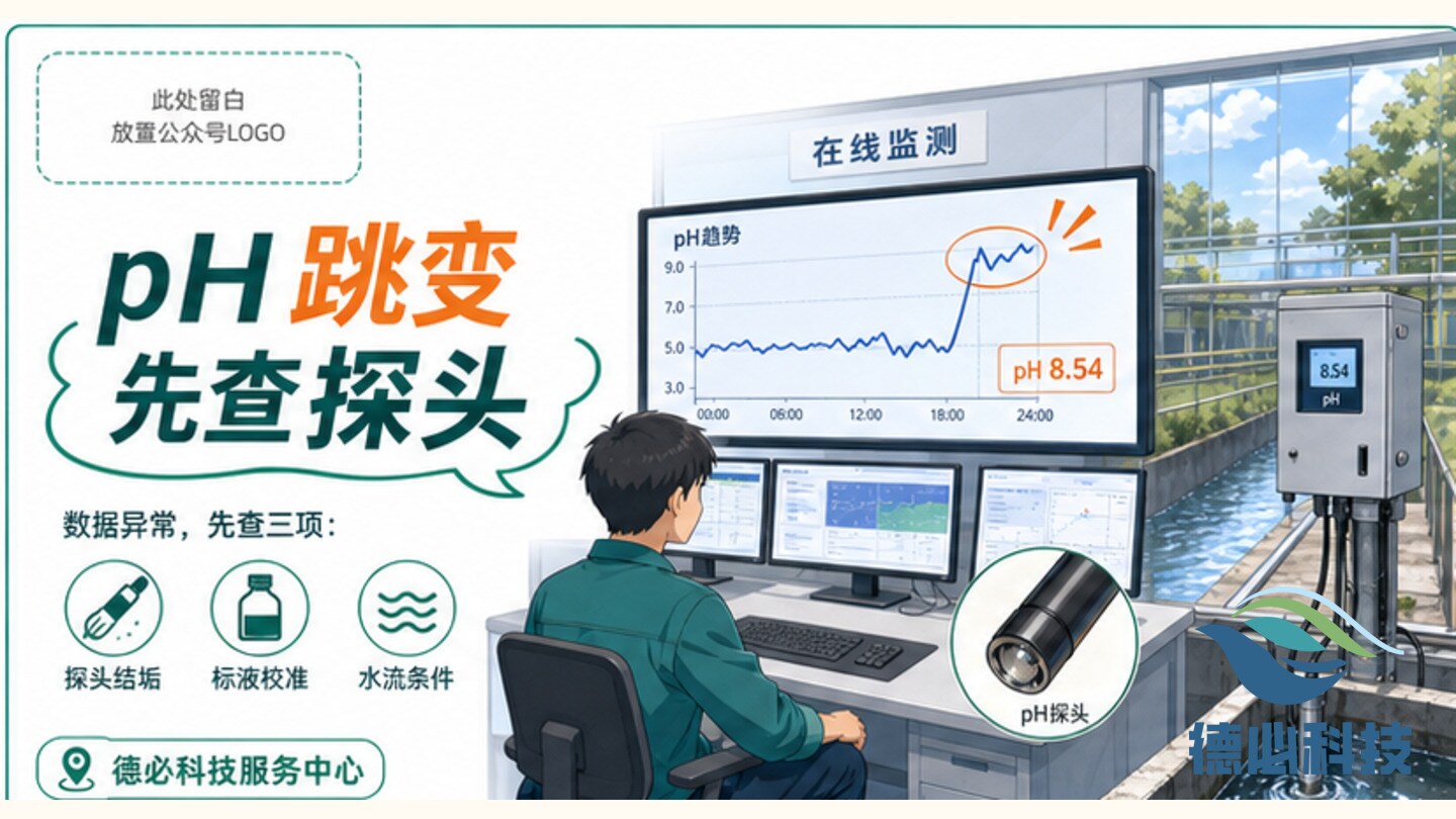 在线pH跳变，先查探头结垢