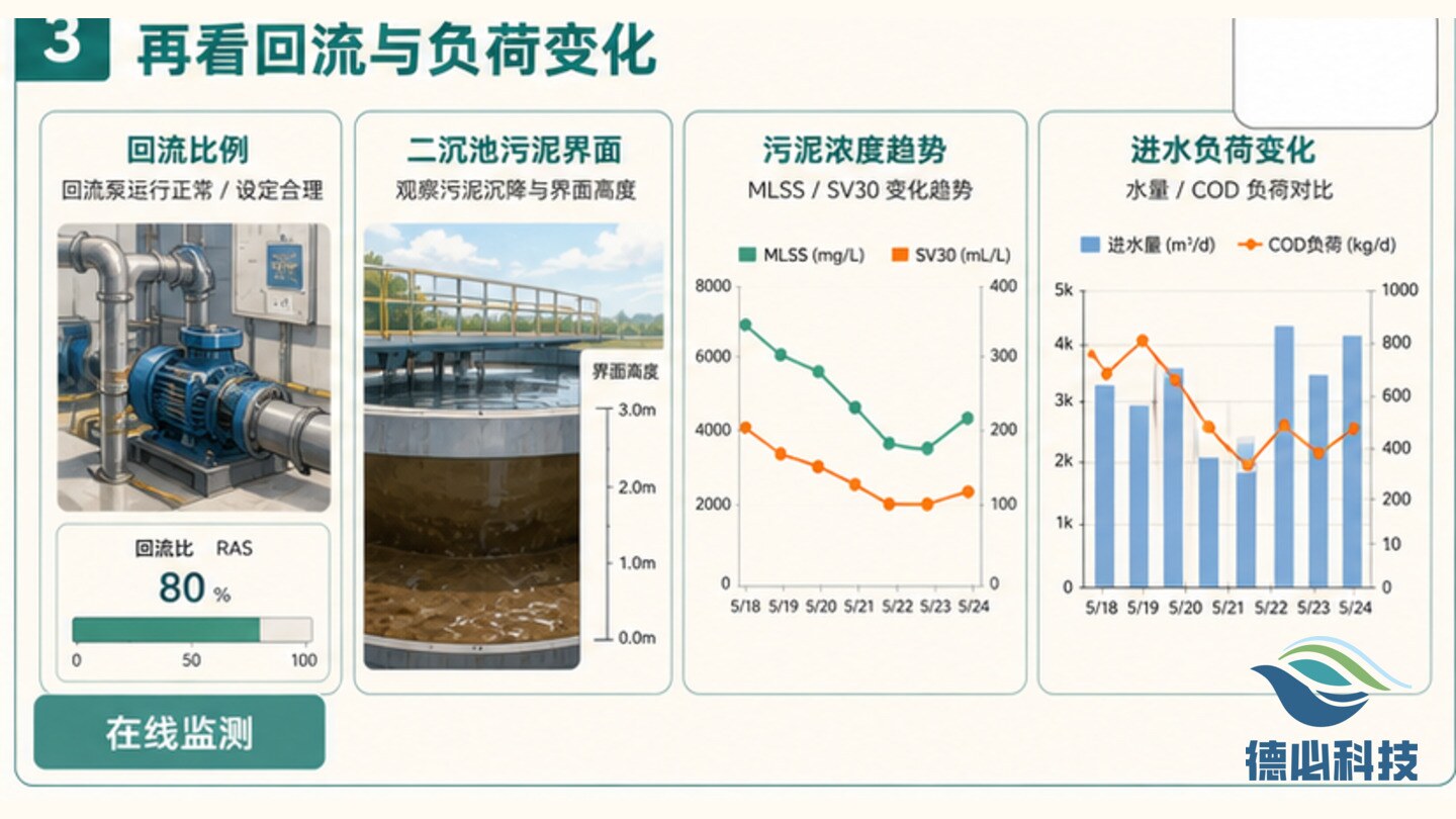 污泥浓度偏低，先查排泥节奏