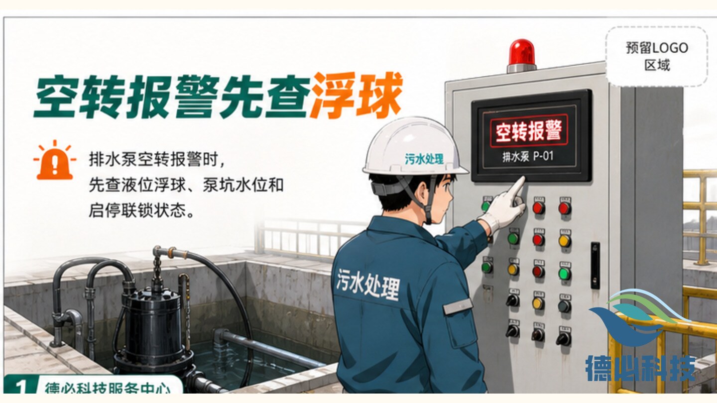 排水泵空转报警，先查液位浮球