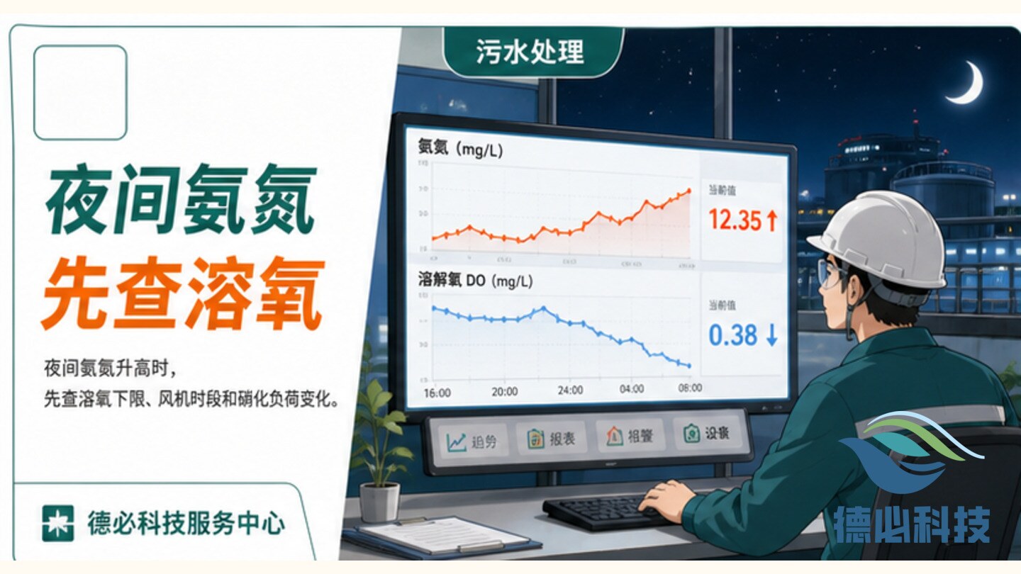 夜间氨氮升高，先查溶氧下限