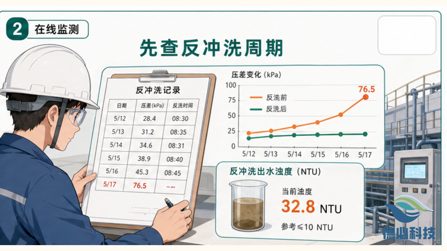 滤池压差升高,先查反冲洗周期